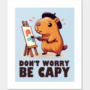 Capybara Painting Posters and Art